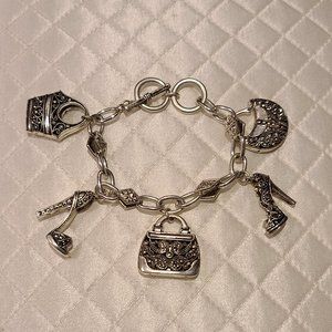 Sterling silver charm bracelet